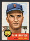 1953 Topps Baseball # 099  Dave Madison Detroit Tigers EX