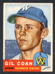 1953 Topps Baseball # 133  Gil Coan Washington Senators EX/MT