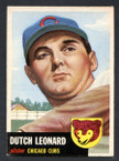 1953 Topps Baseball # 155  Dutch Leonard Chicago Cubs EX-2