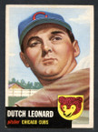 1953 Topps Baseball # 155  Dutch Leonard Chicago Cubs EX-3