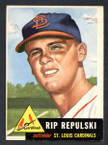 1953 Topps Baseball # 172  Rip Repulski St. Louis Cardinals EX-3