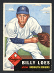 1953 Topps Baseball # 174  Billy Loes Brooklyn Dodgers EX-2
