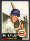 1953 Topps Baseball # 206  Ed Bailey Cincinnati Reds EX
