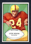1953 Bowman Football # 063  Leon Heath Washington Redskins EX