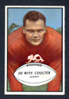 1953 Bowman Football # 064  Tex Coulter New York Giants EX