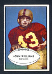 1953 Bowman Football # 087  John Williams Washington Redskins EX
