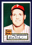 1952 Topps Baseball # 185  Bill Nicholson Philadelphia Phillies EX