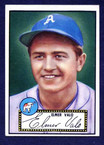 1952 Topps Baseball # 034 a Elmer Valo Black Back Philadelphia Athletics EX