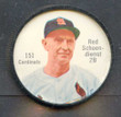 1962 Salada Coins #  151  Red Schoendienst  St. Louis Cardinals EX/MT