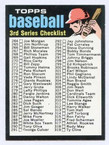 1971 Topps Baseball # 206  Checklist 3 Cards 264 to 393 NM