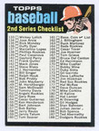 1971 Topps Baseball # 123 a Checklist 2 number right Cards 133 to 263 NM