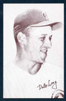 1947-66 Exhibit Baseball #  177  Dale Long (cap-"C") (1961 only) Chicago Cubs EX