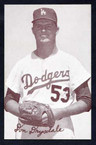 1963 Exhibit Stat Back Baseball #  020  Don Drysdale   Los Angeles Dodgers EX/MT