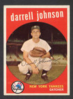 1959 Topps Baseball # 533  Darrell Johnson New York Yankees EX-6