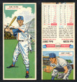 1955 Topps Double Header Baseball # 035 Karl Olson Red Sox & # 35 Andy Carey Yankees EX-2