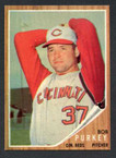 1962 Topps Baseball # 120 a Bob Purkey Green Tint Cincinnati Reds NM