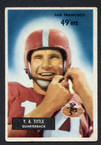 1955 Bowman Football # 072  Y.A. Tittle San Francisco 49ers G