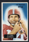 1955 Bowman Football # 072  Y.A. Tittle San Francisco 49ers EX-1