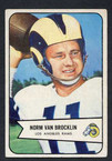 1954 Bowman Football # 008  Norm Van Brocklin Los Angeles Rams VG-2