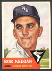 1953 Topps Baseball # 196  Bob Keegan Chicago White Sox EX