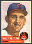 1953 Topps Baseball # 192  Wally Westlake Cleveland Indians EX/MT