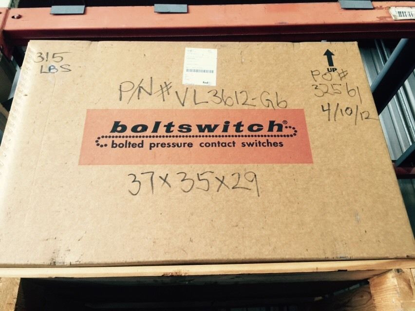 Bolt Switch VL3612G6 3000 Amp New In The Box