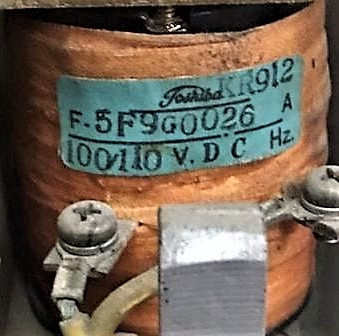 Toshiba KR912, F-5F9G0026A, 100/110vdc Coil - National