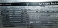 Westinghouse 50VCP-350 3000 Amp 125 VDC