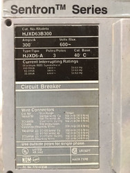 HKXD63B300 Siemens Breaker, 300 Amp, 600V, Reconditioned