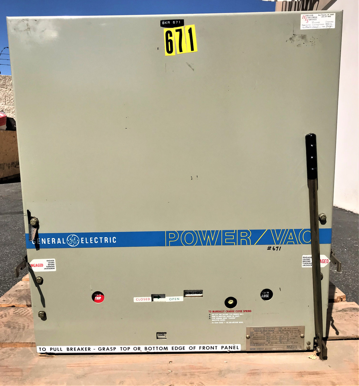 VB 13.810003 GE POWER VAC 3000 AMP 125 V DC 15 KV National Circuit