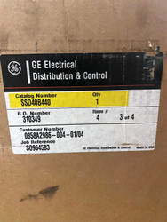 SSD40B440 GE 4000 Amp EO DO 120 VAC W/Bell alarm & lock out LSIM
