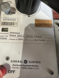 GE TPVF5616 1600A, 3 Pole, 600Vac, M/O, BI/, Reconditioned & Tested