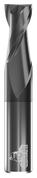 CARBIDE END MILL, FLAT, 2 FLUTE, 10.00MM DIA, 22.00MM LOC, 70.00MM OAL, TICN COATED