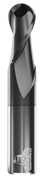 CARBIDE END MILL, BALL, 2 FLUTE, 1''DIA, 1-1/2''LOC, 4''OAL, TICN COATED