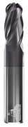 CARBIDE END MILL, SUPER LONG, BALLNOSE, 4 FLUTE, 1''DIA, 4''LOC, 7''OAL, TIALN COATED