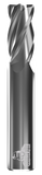 CARBIDE END MILL, RAD, 4 FLUTE, 25.00MM DIA, 38.00MM LOC, 100.00MM OAL, 1.00MM RAD