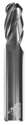 CARBIDE END MILL, BALLNOSE, 4 FLUTE, 31/64''DIA, 1''LOC, 3''OAL, 1/2''SHANK