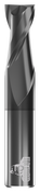 CARBIDE END MILL, FLAT, 2 FLUTE, 31/64''DIA, 1''LOC, 3''OAL, 1/2''SHANK, TICN COATED