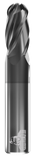 CARBIDE END MILL, BALL, 4 FLUTE, 3/16''DIA, 1-1/8''LOC, 4''OAL, TICN COATED