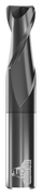 CARBIDE END MILL, RAD, 2 FLUTE, 3/16''DIA, 5/8''LOC, 2''OAL, .030''RAD, TICN COATED
