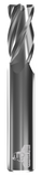 CARBIDE END MILL, RAD, 4 FLUTE, 3/16''DIA, 5/8''LOC, 2''OAL, .015''RAD