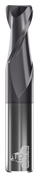 CARBIDE END MILL, RAD, 2 FLUTE, 3/8''DIA, 7/8''LOC, 2-1/2''OAL, .045''RAD, TIALN COATED