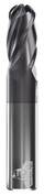CARBIDE END MILL, BALL, 4 FLUTE, 7/16''DIA, 1''LOC, 2-1/2''OAL, TIALN COATED