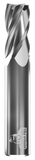 CARBIDE END MILL, FLAT, 4 FLUTE, 7/32''DIA, 5/8''LOC, 2-1/2''OAL, 1/4''SHANK