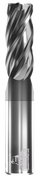GORILLA MILL, LONG, RAD, 4 FLUTE, 3/4''DIA, 2-1/4''LOC, 5''OAL, .060''RAD, GMX-35 COATED