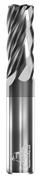 GORILLA MILL, STUB, RAD, 5 FLUTE, 5/8''DIA, 3/4''LOC, 3-1/2''OAL, .090''RAD, GMX-35 COATED