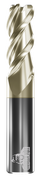 GORILLA MILL, SILVERBACK, LONG, RAD, 3 FLUTE, 1/4''DIA, 1-1/2''LOC, 4''OAL, .060''RAD, ZRN COATED