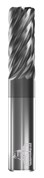 GORILLA MILL, BABOON, LONG, RAD, 7 FLUTE, 1/2''DIA, 1-5/8''LOC, 4''OAL, .015''RAD, GMS² COATED