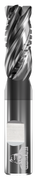 GORILLA MILL, SASQUATCH, ROUGHER/FINISHER, LONG, 4 FLUTE, 1''DIA, 2-1/4''LOC, 5''OAL, .035-.040''CHAMF, WELDON FLAT, GMS² COATED