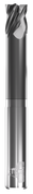 GORILLA MILL, NECK RELIEVED, FLAT, 4 FLUTE, 5/8''DIA, 3/4''LOC, 6''OAL, 3-3/8''LOR, GMX-35 COATED